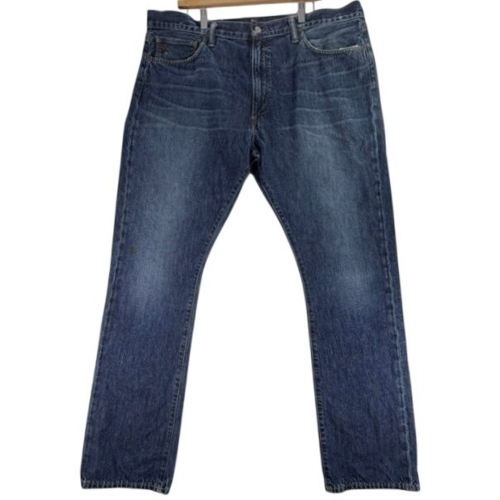 Polo Ralph Lauren 40x32 Varick Slim Straight Fit Denim Jeans Blue Medium Wash